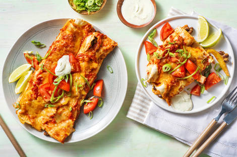 Enchiladas mit rauchiger Tomatensoße
