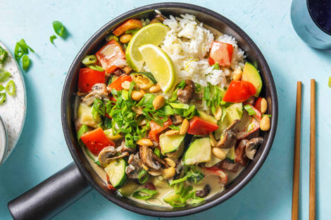 Scharfes grünes Gemüsecurry