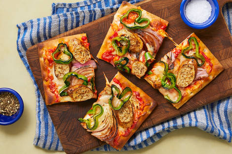 Double Cheese & Pork Sausage Flatbreads