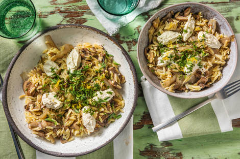 Orzo aux échalotes poêlées