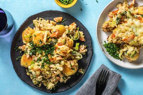 Cremiger Mini-Knödel-Auflauf