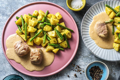 Schweinemedaillons in Sahnesoße