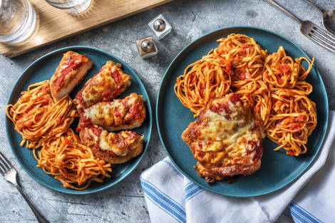 Überbackene Hähnchenbrust Parmigiana