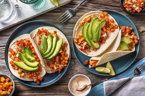 Rauchige Süßkartoffel-Hirtenkäse-Tacos