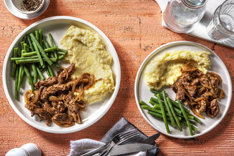 Steakstreifen in Thymiansoße