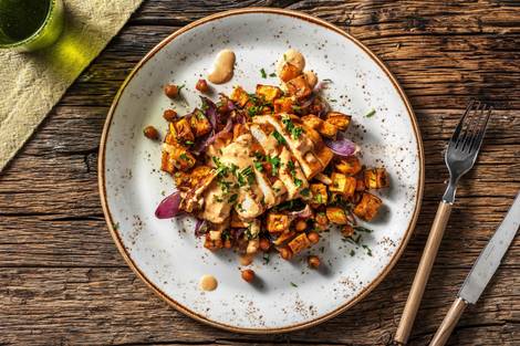 Würziges Ofen-Harissa-Hähnchen