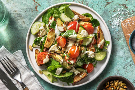 Warmer Kartoffelsalat mit Babyspinat