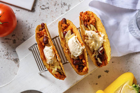 Tacos mexicains au poulet haché