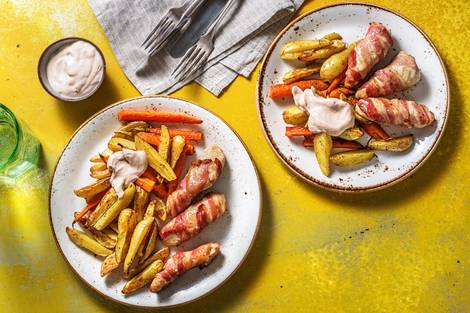 Einfache Bacon-Hähnchen-Sticks