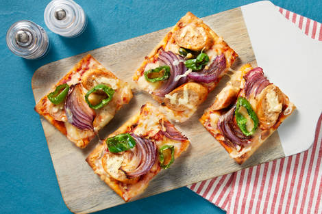 Double Cheese & Pork Sausage Flatbreads