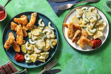 Hausgemachte Fischstäbchen