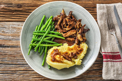 Steakstreifen in Thymiansoße