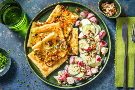 Tarte mit Lauch & Champignons