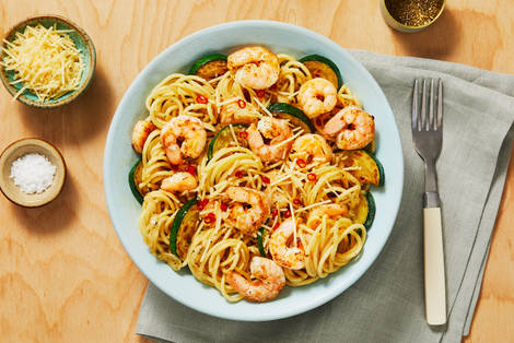 Shrimp Spaghetti with a Kick