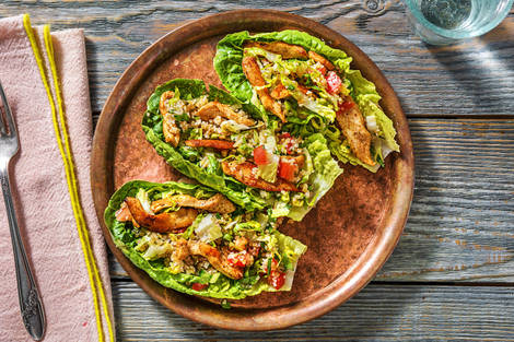 Frisse tabouleh met kipgyros en verse kruiden