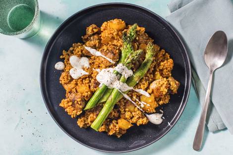 Spiced Chicken, Pepper and Bulgur Jumble