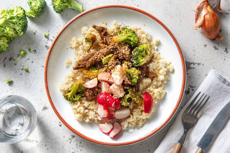 Balinese biefstuk met zoetzure radijs