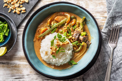 Stir Fry! Gebratenes Gemüse mit Erdnusssoße