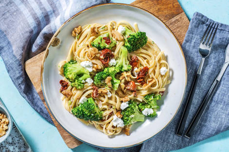 Linguine au brocoli et fromage de chèvre