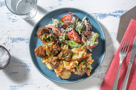 Hackbällchen in Zwiebel-Balsamico-Soße