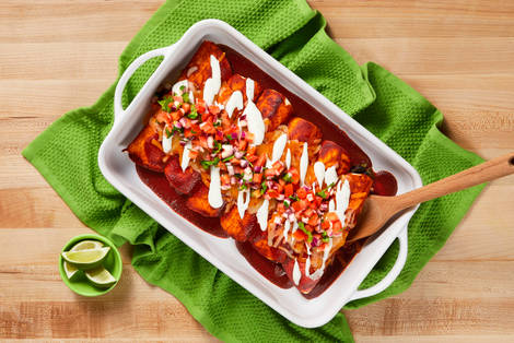 Cheesy Black Bean Enchiladas