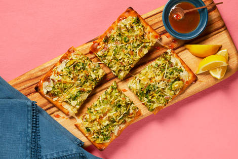 Hot Honey Brussels & Ricotta Flatbreads