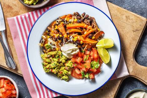 Assiette végétarienne à la mexicaine