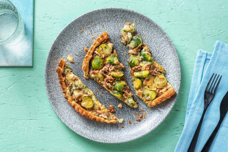 Quiche aux choux de Bruxelles et à la fourme d'Ambert