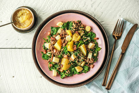 Gehaktpotje met pastinaak en spekjes