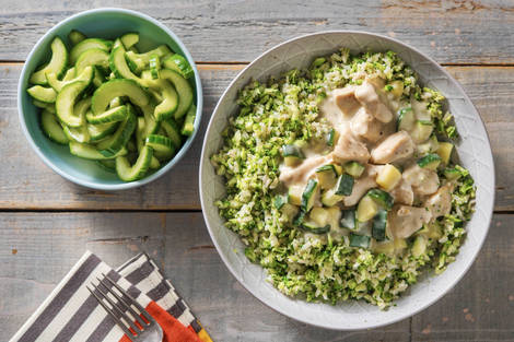 Poulet et sauce épicée à la noix de coco