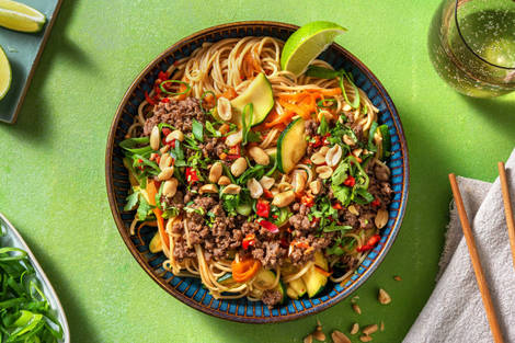 Glasnudeln mit Bulgogi-Hackfleisch