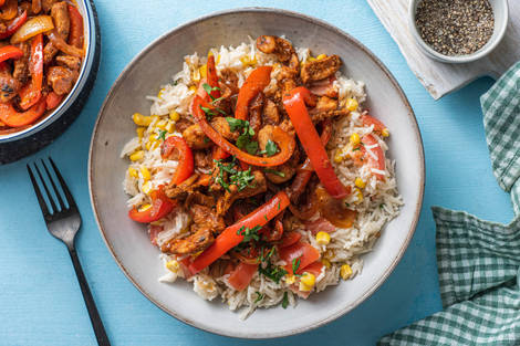 Gyrosschotel met varkenshaasreepjes