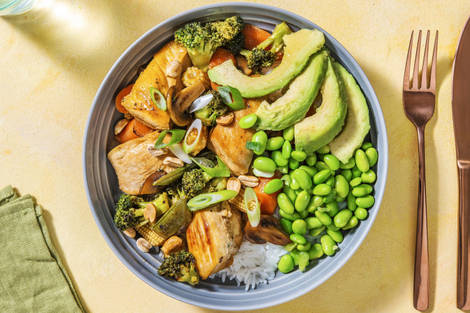 Asiatische Hähnchenbrust mit Edamame