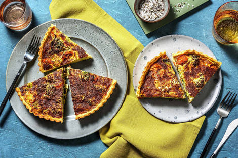 Quiche aux brocolis et fromage vieux