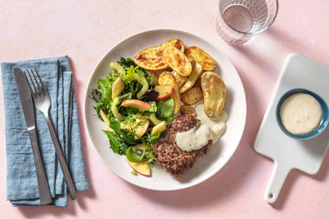 Rundertartaar met camembertsaus