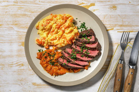 Rinderhüftsteak mit Tomatensoße