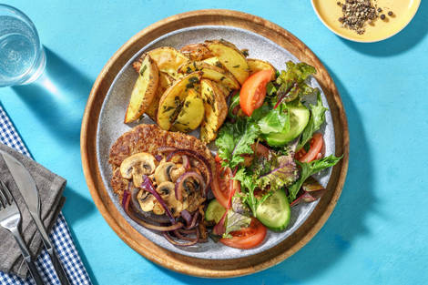 Steak haché aux champignons