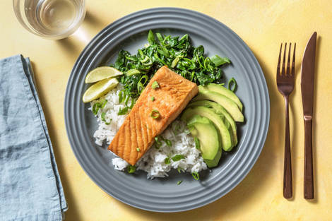 Lachsfilet in Teriyakisoße