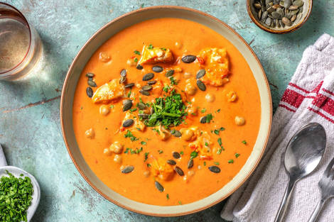 Pikanter Hähncheneintopf mit Kichererbsen