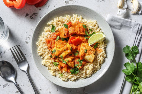 Visstoof met kokosmelk en limoen