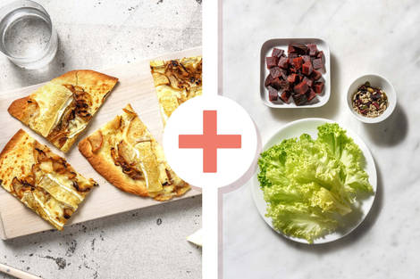 Flammekueche au brie et à la pomme