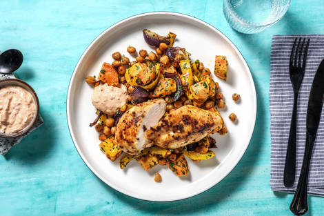 Würziges Harissa-Hähnchen mit Zucchini