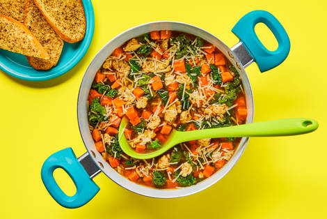 Chicken Sausage & Sweet Potato Soup