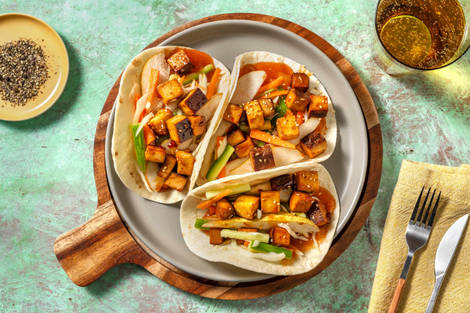 Wraps à l'aigre-douce et tofu mariné