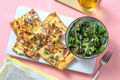 Elsässer Flammkuchen mit Bacon