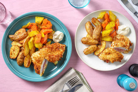 Zelfgemaakte kip cordon bleu