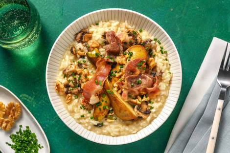Cremiges Pilzrisotto mit Bacon
