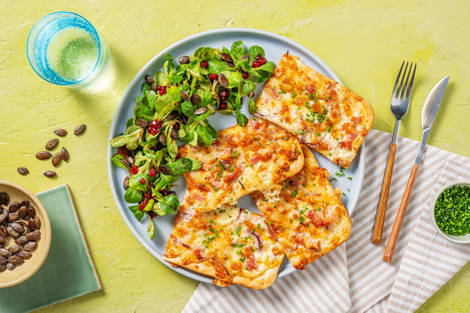 Elsässer Flammkuchen mit Bacon