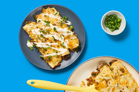 One-Pan Beef Enchiladas Verdes