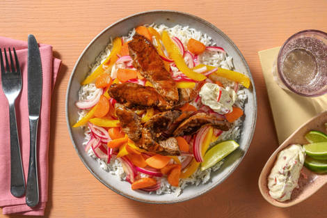 Koreanische Bio-Rindersteak-Bowl